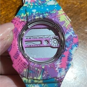 Lot of 4 Joy Joy Pink & Blue & Purple Silicone Case with watch